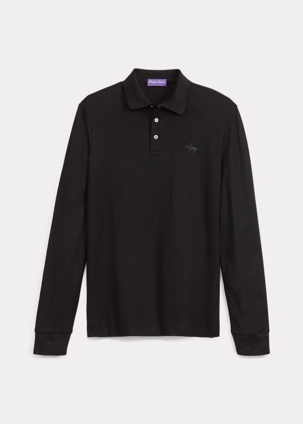 Ralph Lauren Custom Fit PiquÃ© Polo Shirt Herre Danmark (NTDVO2658)